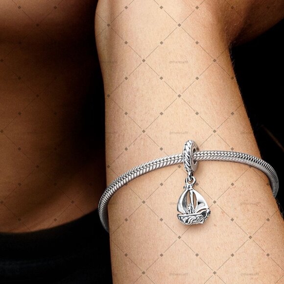 Pandora Sail Boat Dangle Charm - Picture 4 of 5